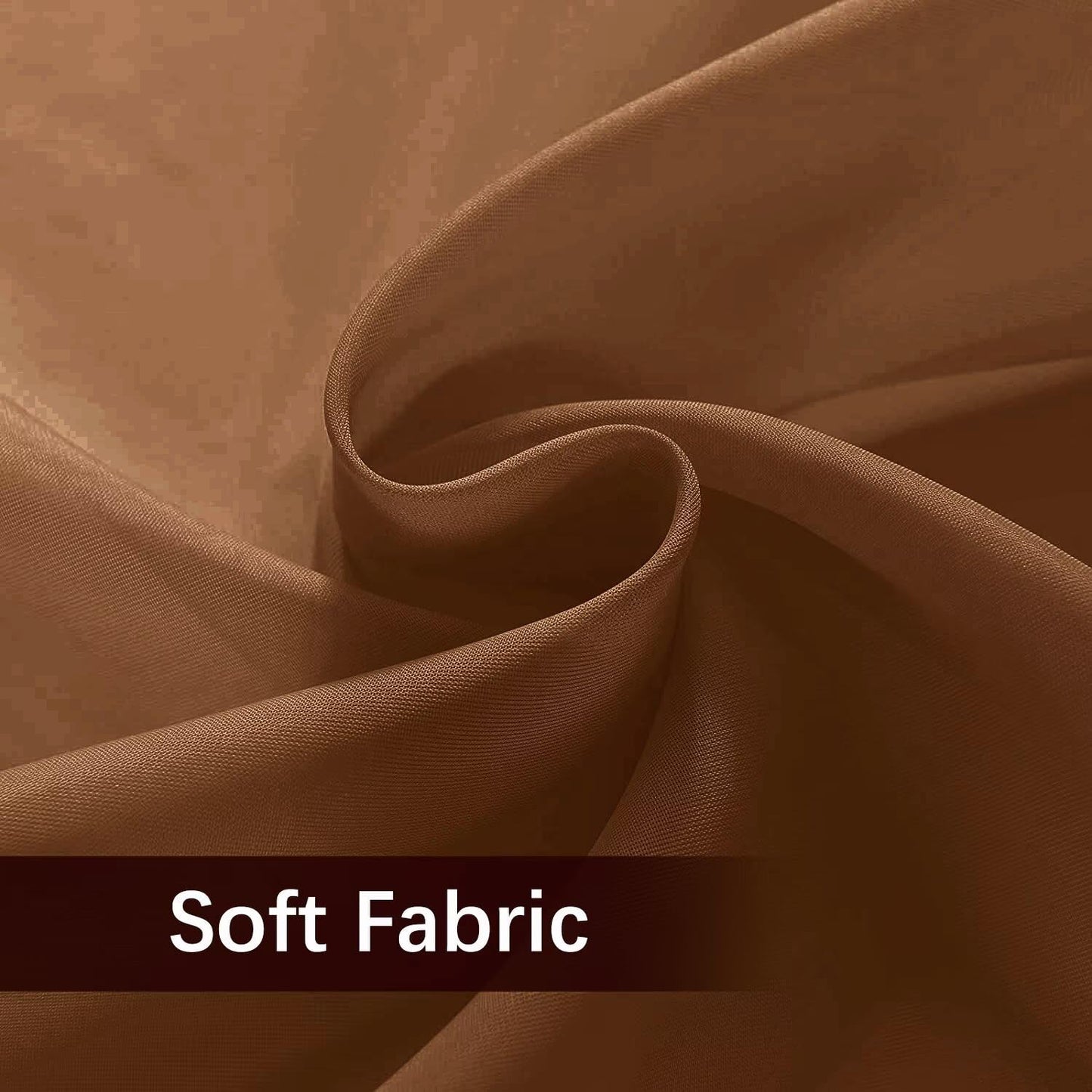SpaceDresser Waterproof Outdoor Sheer Curtains for Patio - 4 Panels Rod Pocket Indoor Voile Sheer Curtain for Living Room,52W x 84L inch, Brown