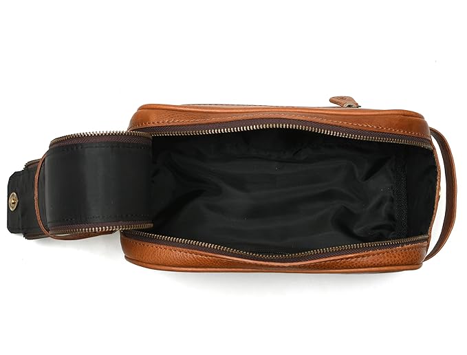 Leather Toiletry Bag for Men | Grooming Travel Kit | With Waterproof Lining | By Aaron Leather Goods