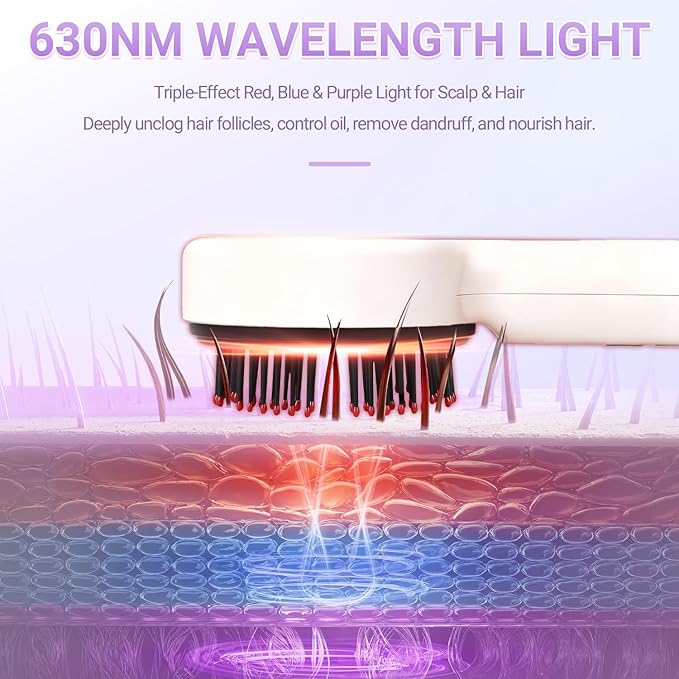 Electric Scalp Massager, 3-in-1 Hair Oil Applicator & Cordless Electric Head Massager, IPX7 Waterproof, Portable Scalp Brush for Home & Travel, White