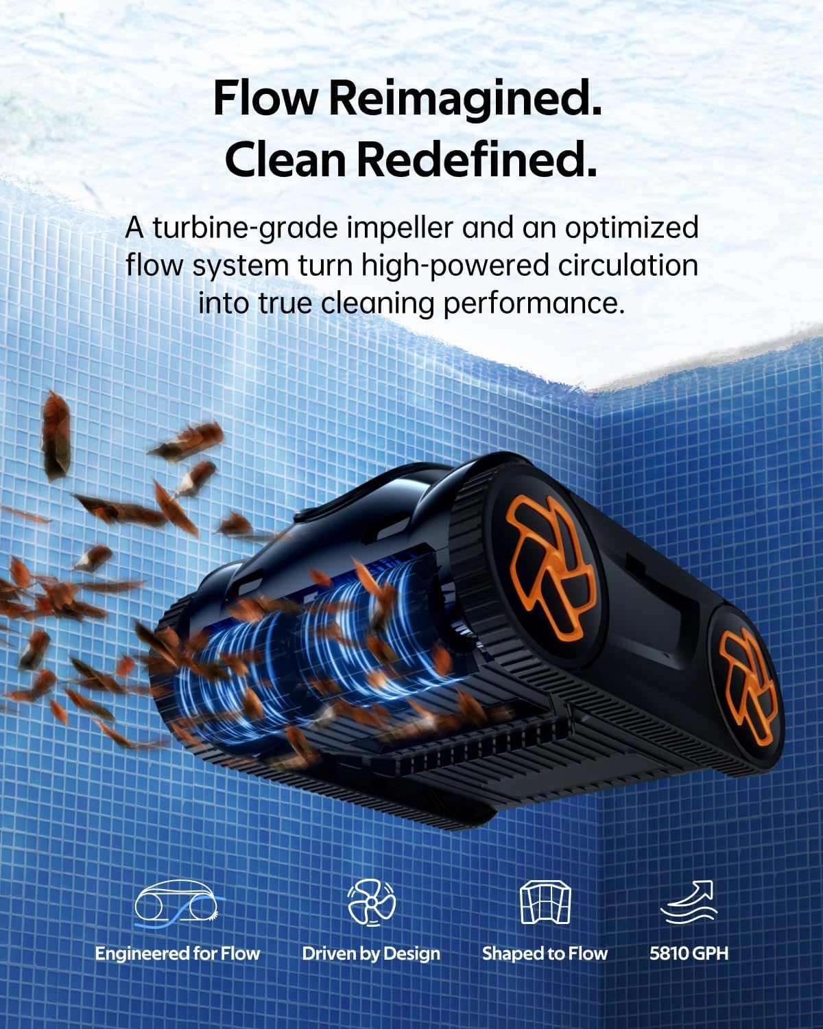 iGarden Pool Cleaner K Series, 6H Cordless Robotic Pool Vacuum for Inground & Above Ground Pools, AI Timer, Smart Navigation, Floor, Walls&Waterline Scrubber, Touchscreen, Auto-Parking