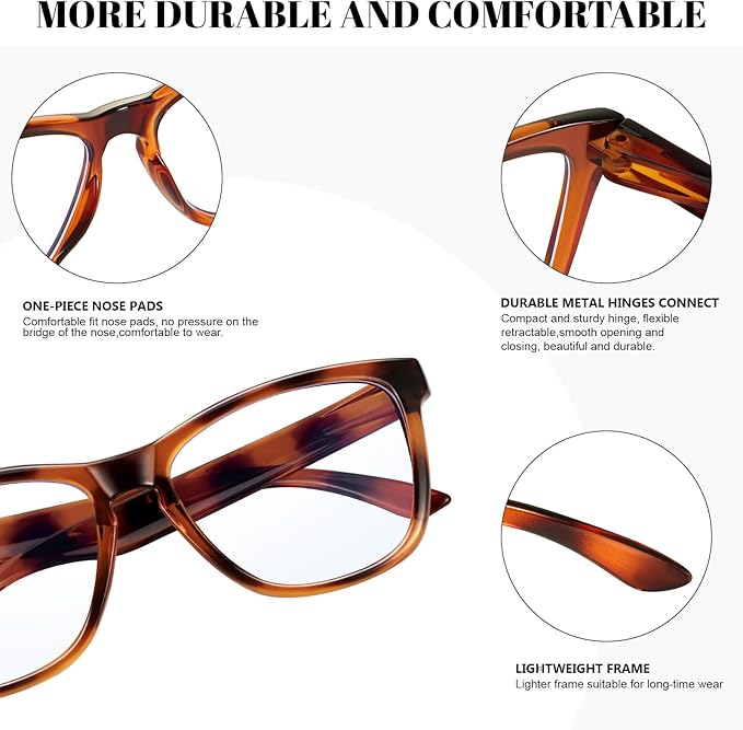Retro Blue Light Blocking Glasses for Women Men Classic Style Computer TV Eyeglasses Anti Eyestrain