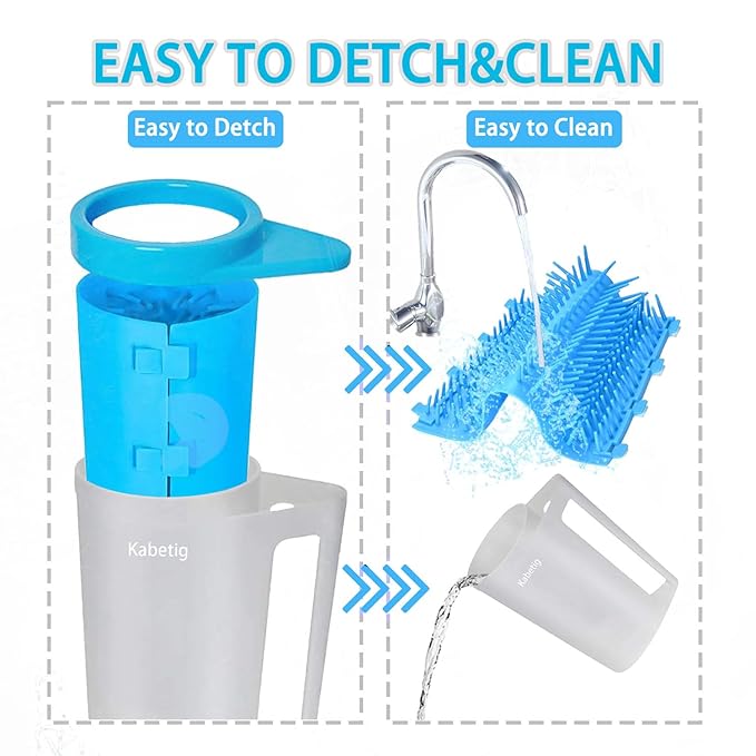 Dog Paw Cleaner with Handle - Foot Washer Cup for Large and Extra Large Breed Dogs