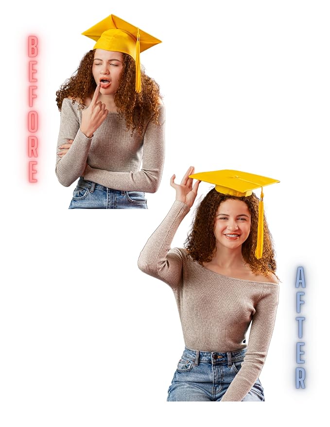 Grad Cap Remix - The ORIGINAL Graduation Cap Headband - Keep Your Natural Hair on Grad Day and Secure Your Cap - Black and Clear Headband Included