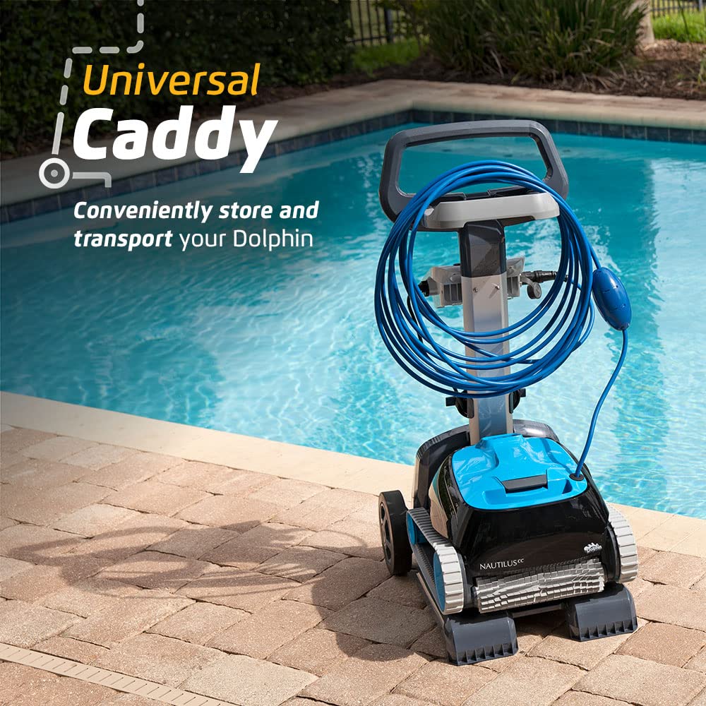 Dolphin Nautilus CC Automatic Robotic Pool Vacuum Cleaner, Always Cleaning, Never Charging, Includes Caddy for Easy Transport and Storage, Ideal for In-Ground Pools up to 33 FT in Length