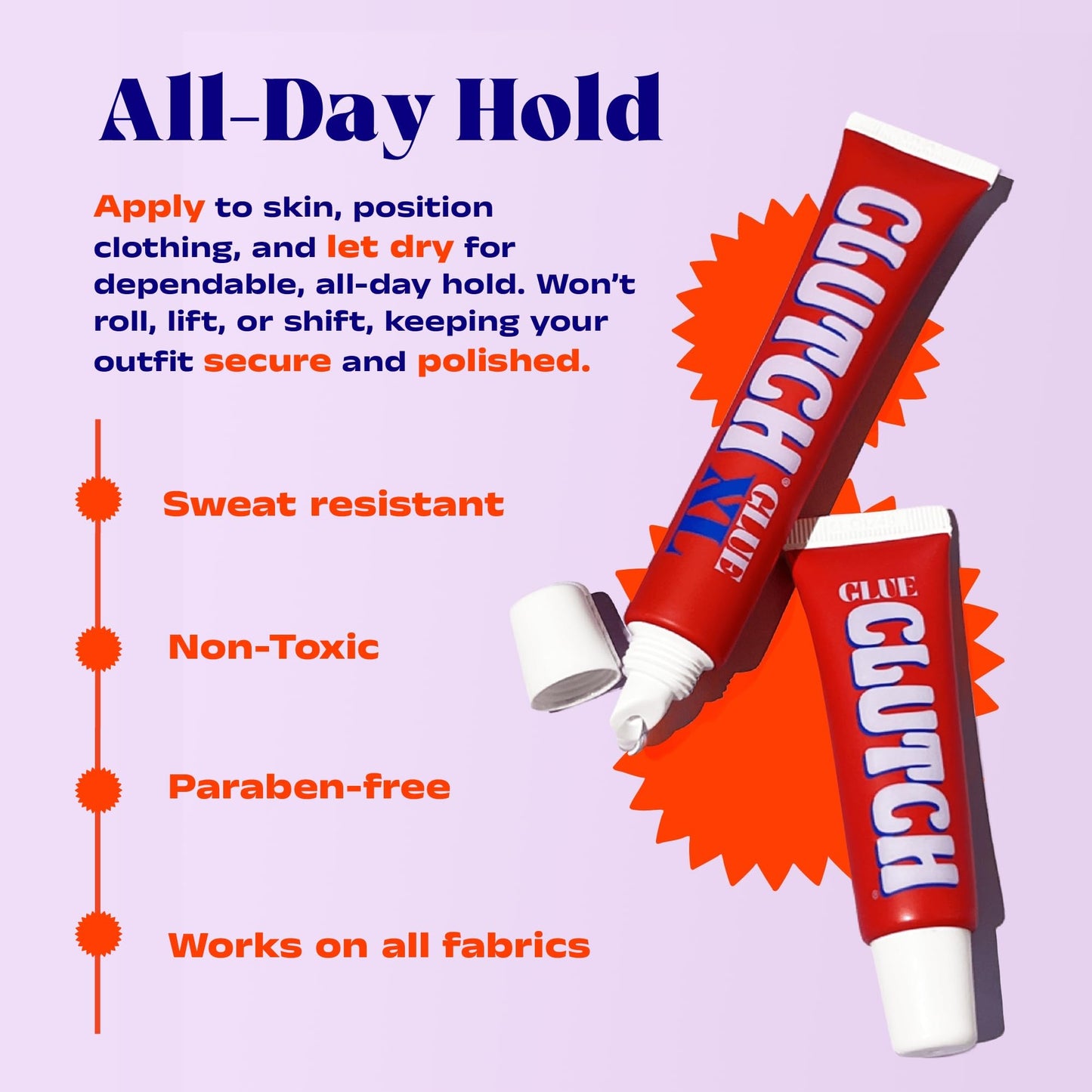 CLUTCH Glue Liquid Fashion Tape – Clear Body Glue & Fashion Glue for Women – Customisable Skin Adhesive for Clothing, Dresses, Straps and Accessories – All-Day Hold for Events & Travel (15ml)