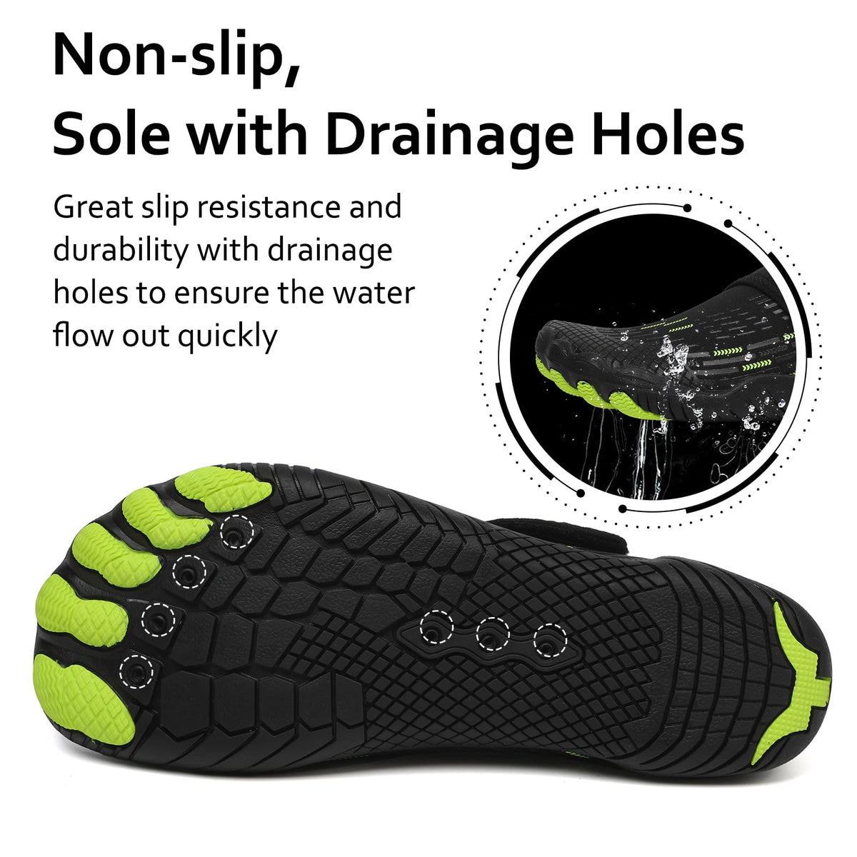 Water Shoes Mens Womens Quick-Dry Barefoot Swim Beach Pool Shoes Aqua Yoga Socks for Hiking Walking Diving Surf Outdoor Water Sports