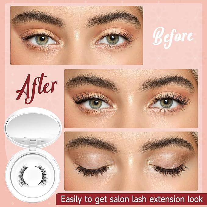 Higu clace Magnetic Eyelashes with Applicator Soft Magnetic Lashes Natural Look Wispy Magnet Lashes Easy to Wear and Remove Ã¯Â¼ÂDJCX-N04Ã¯Â¼Â