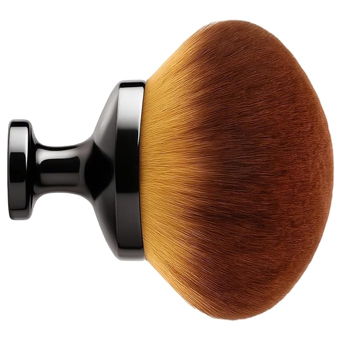 Extra Large Body Makeup Brush For Self Tanner, Leg Makeup &Bronzer Blend,90 mm Wide-headed Kabuki Brush Provides More Even &Pretty Application, Sunscreen Face& Back Makeup Brush, Wet&Dry Use- Black