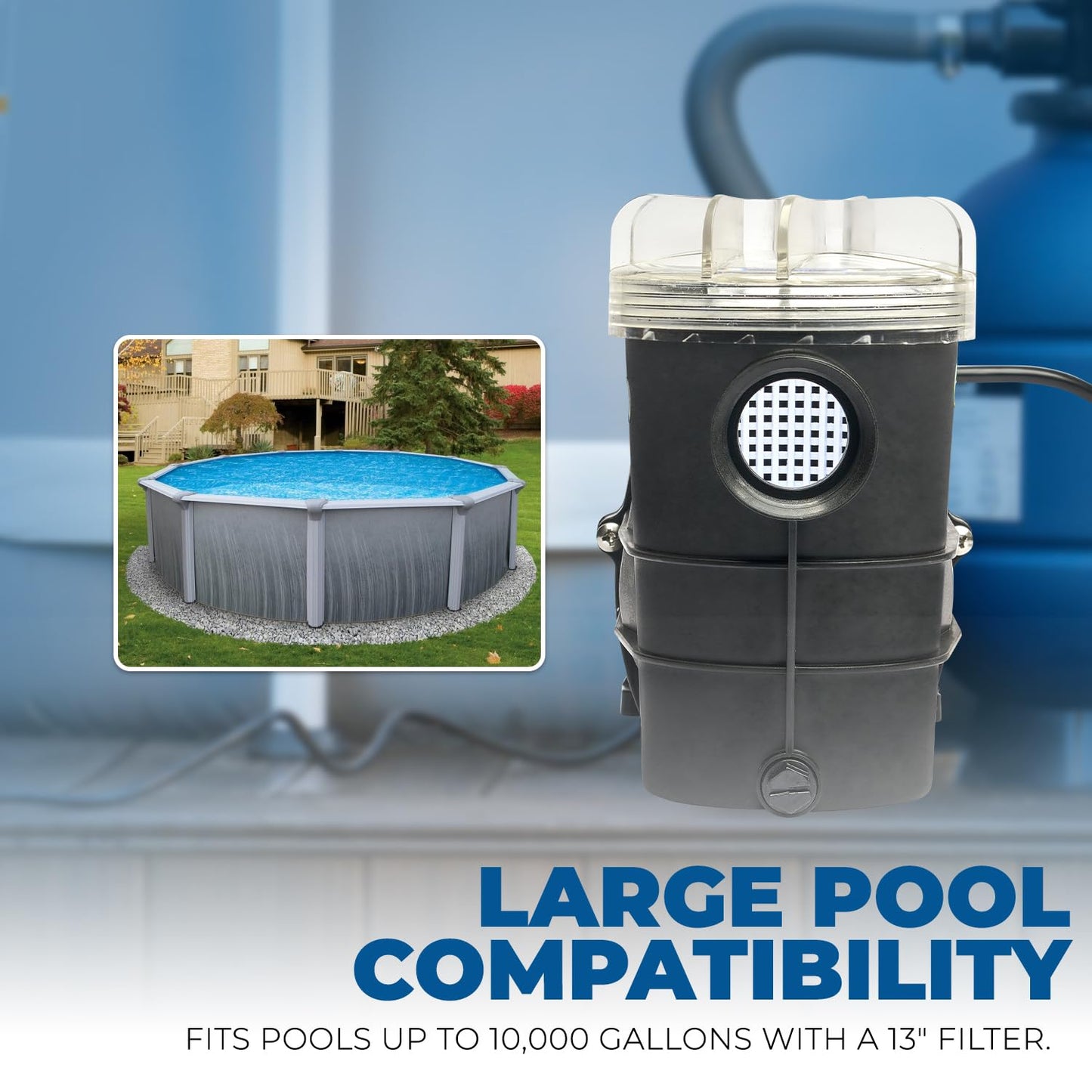 XtremepowerUS 3/4HP Swimming Pool Pump (2400GPH) Pond Self Prime Above-Ground Pond Spa Pool Pump w/ Strainer Basket 1.5"NPT Listed
