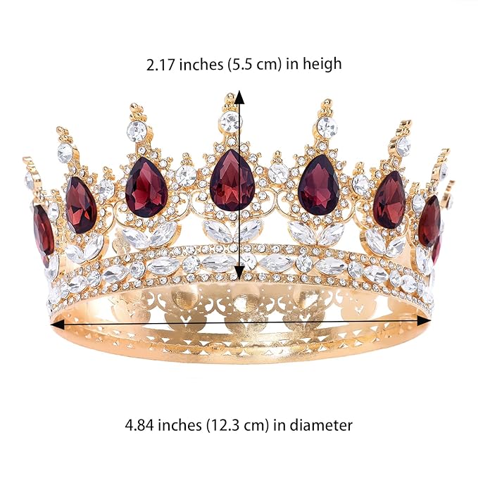 Queen Crown for Women Crystal Tiara for Women Rhinestone Wedding Headband for Bride Hair Accessories for Costume Birthday Party Prom Gifts