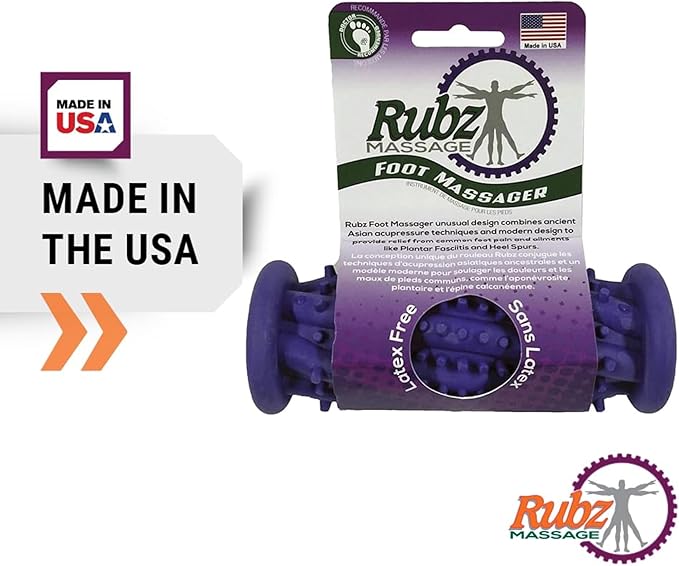 Due North Foot Rubz Combo Pack, Original Foot Rubz & Foot Massage Roller, 0.6 lb., multi colored, 2 piece set, (DNFCP3