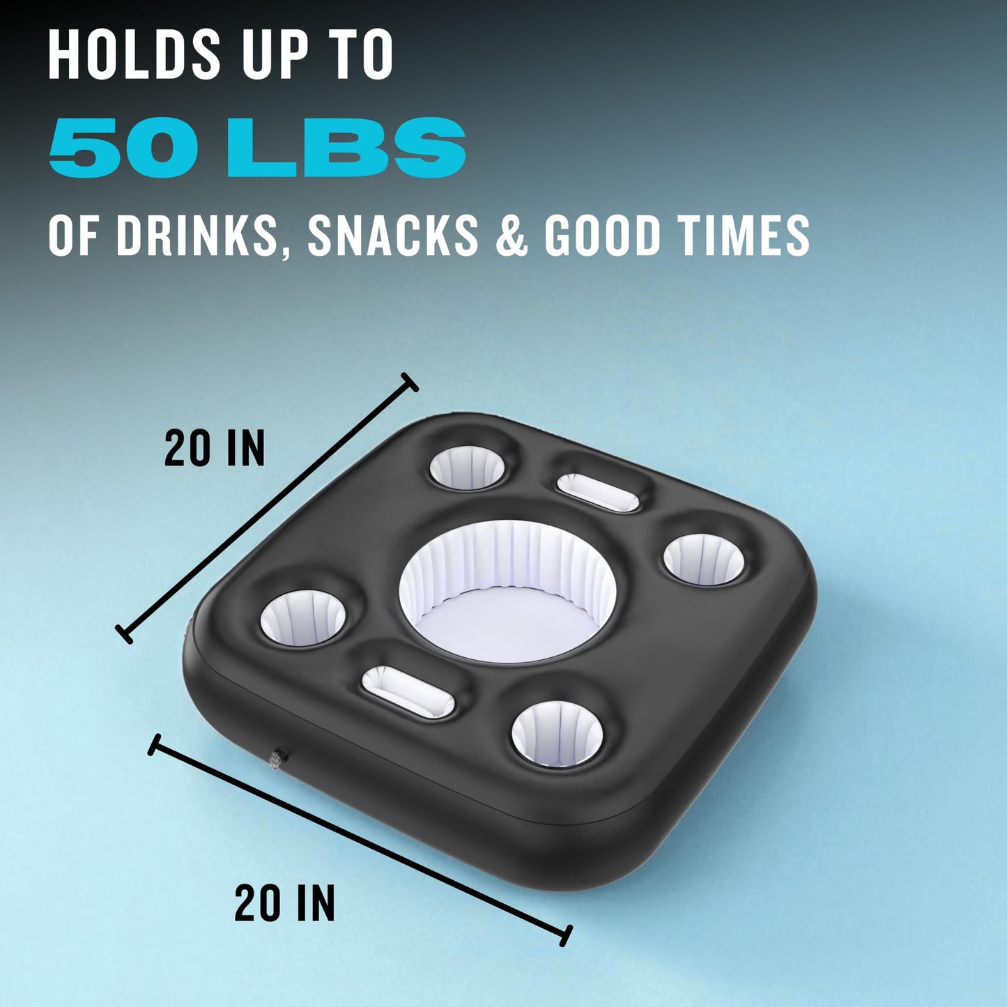 DIVEBLAST: Premium Small Floating Drink Holder for Pool, Hot Tub Accessories for Adults - Holds Up to 50 LBS - Fun Swimming Pool Accessories for Adults, Cool and Unique Drink Floaties