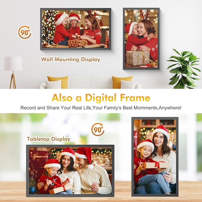 27" Smart Digital Calendar for-Family-Business-Planner - Electronic Calendar for Business Chore Chart, Touchscreen Display for Family Schedules, Wall & Desk Mountable, Christmas Gift for Mom Dad