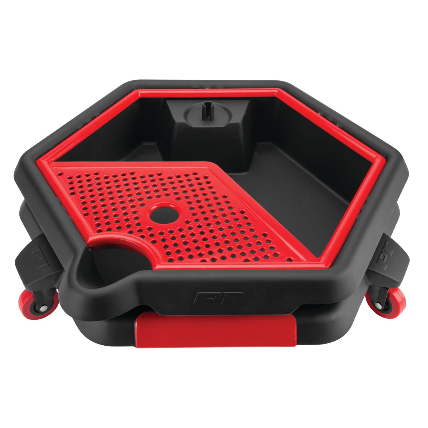 Performance Tool W4074 2 in 1 Drain Pan and Tool Caddy - Conveniently Collects Oil and Organizes Tools for Automotive Repairs
