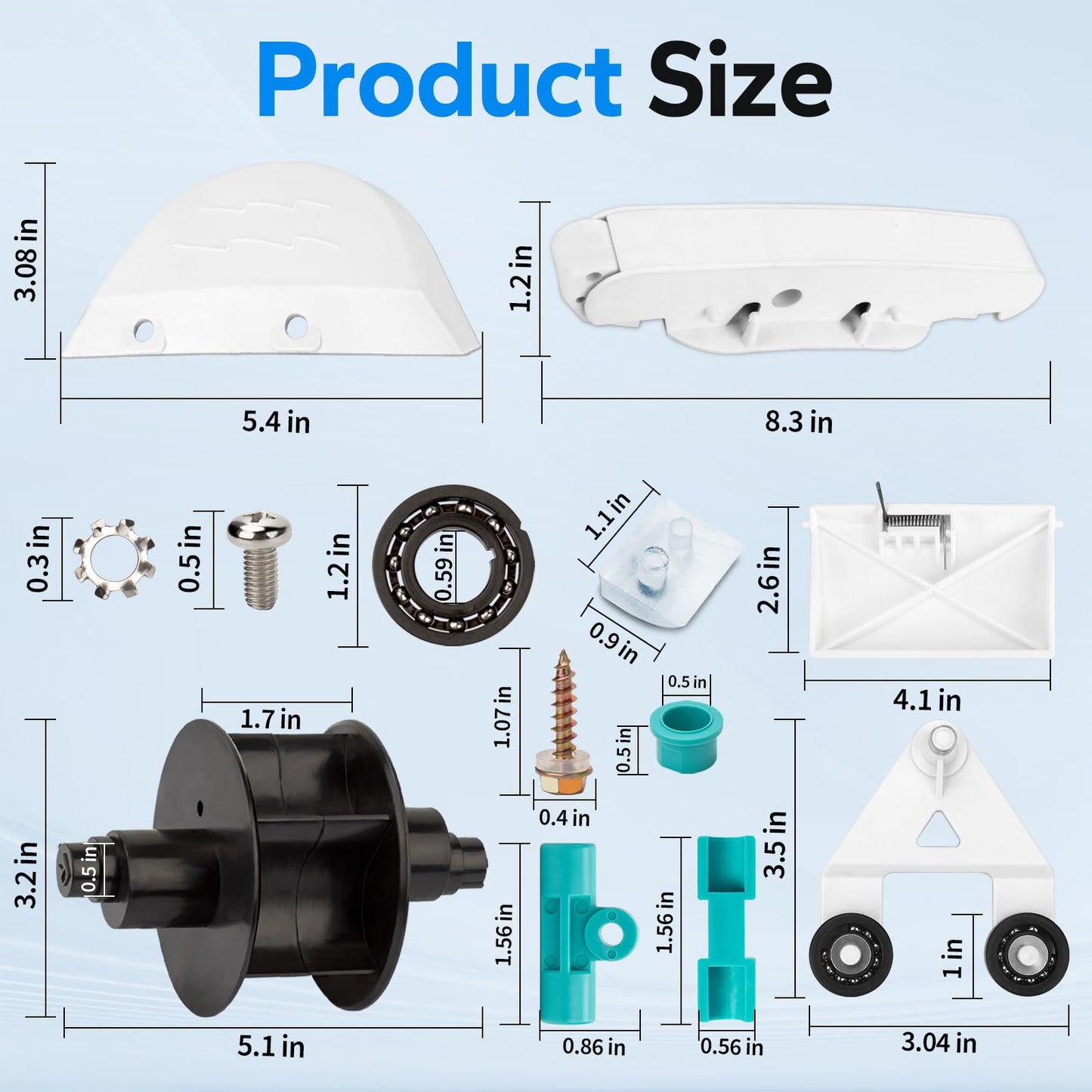 Dfnidy Pool Cleaner Pod Kit AXV417WHP for Hayward Pool Vacuum Part Replaces, and AXV621DAT Pool Vac A-Frame/Turbine Tune-Up Rebuild Kit, Compatible with Hayward Navigator Pool Vac Ultra Pool Cleaner