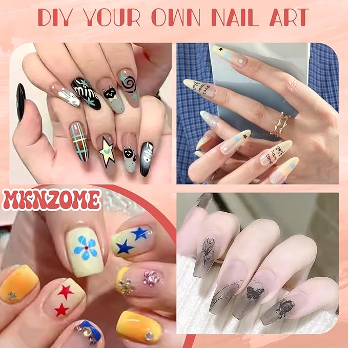 18 Color Nail Art Pens for Painting Nails, 0.7 MM Nail Polish Pens Set Drawing Point Liner Acrylic Painted Pen Kit, Waterproof Quick-drying Nail for DIY Design Manicure Tools