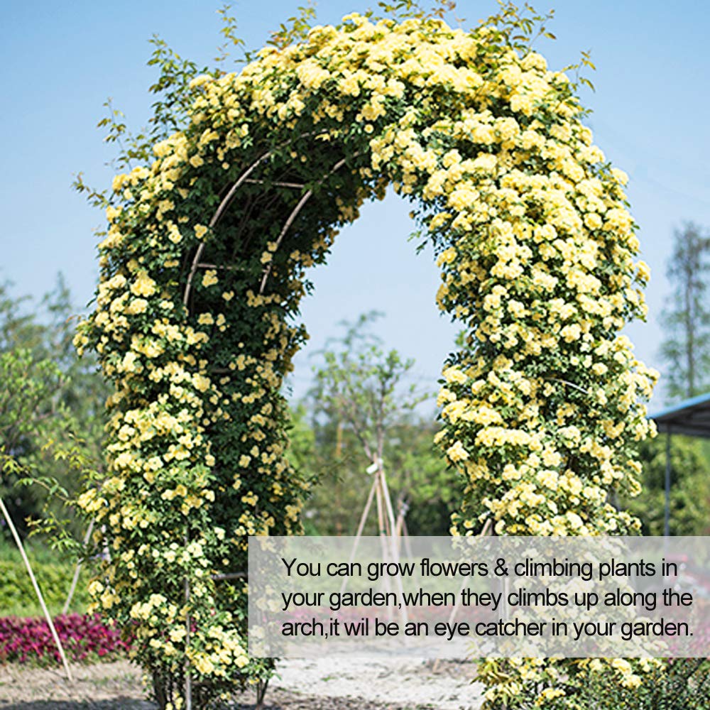 Metal Pergola Arbor,Wedding Arch 4.6 Feet Wide x 7.9 Feet High,Assemble Freely Lightweight Wide Wedding Garden Arbor Bridal Party Decoration White