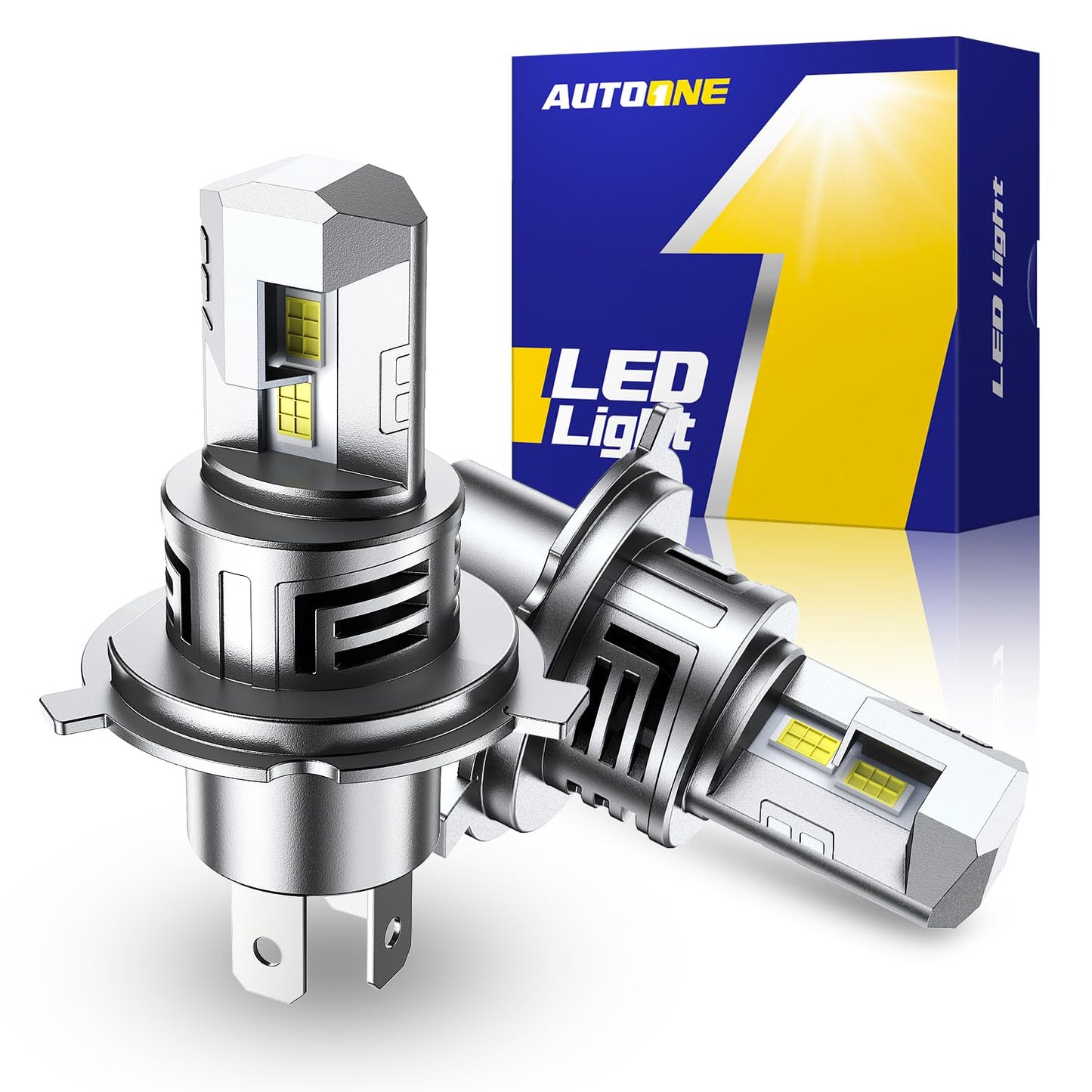 AUTOONE 9003 H4 HB2 LED Bulbs 50000LM for Automotive Halogen, 99% Compatibility, Plug-N-Play, 70,000+H Longer Lifespan