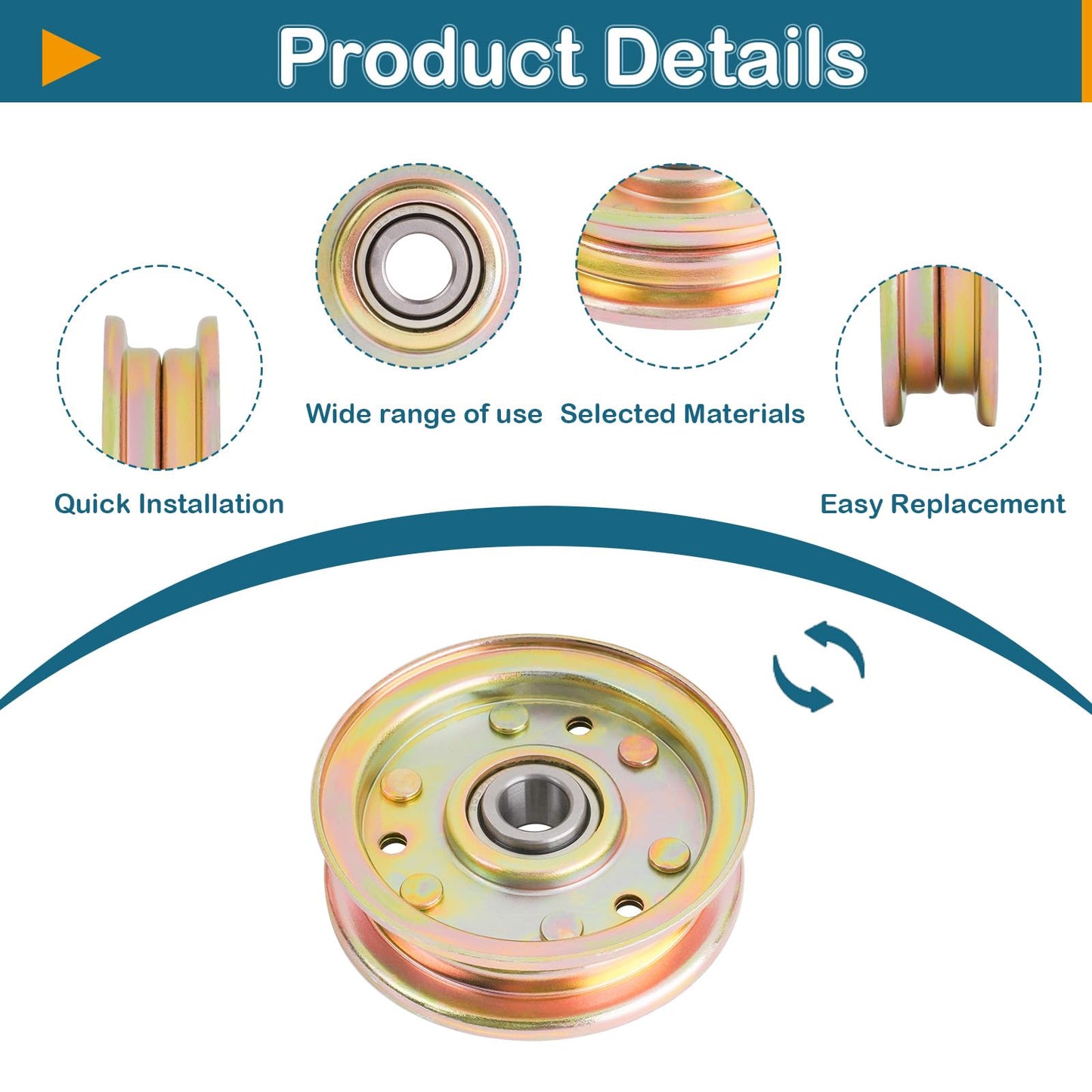 SCBHWJ Idler Pulley (164090) Fitsr King Ku tter RFM Series 4' 5' 6' Finish Mowers (2 Pack)
