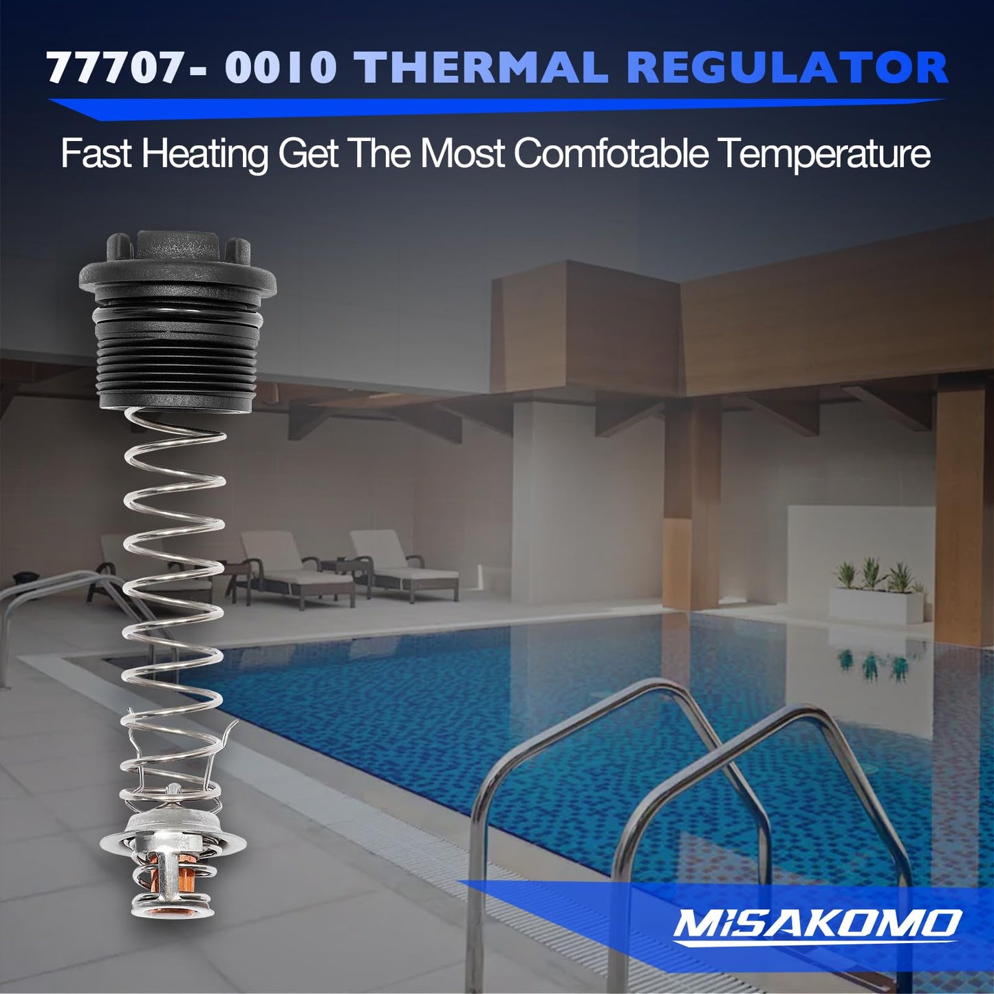 Misakomo Thermal Regulator Compatible with MasterTemp 400 250 125 200 300 333 Models and Sta-Rite Pool Spa Heaters SR200 SR333 SR400 Models, Replace# 77707-0010, 38000-0007S