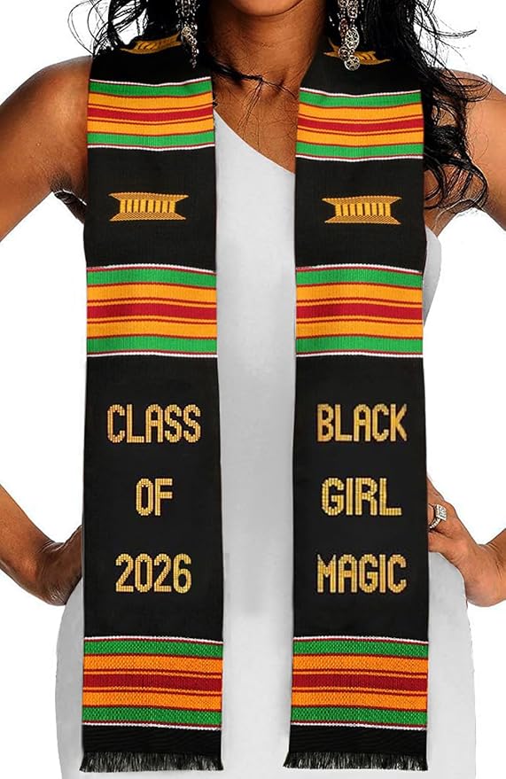 Kwabla's Kente Graduation Stole 2026 | Kente Stole Class of 2026 | Kente Graduation Sash 2026