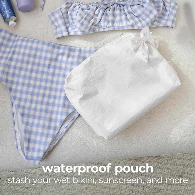 Case-Mate Essential Crinkle Makeup Bag - Waterproof Zipper Pouch - Daily Use Travel Pouch for Toiletries and Beach