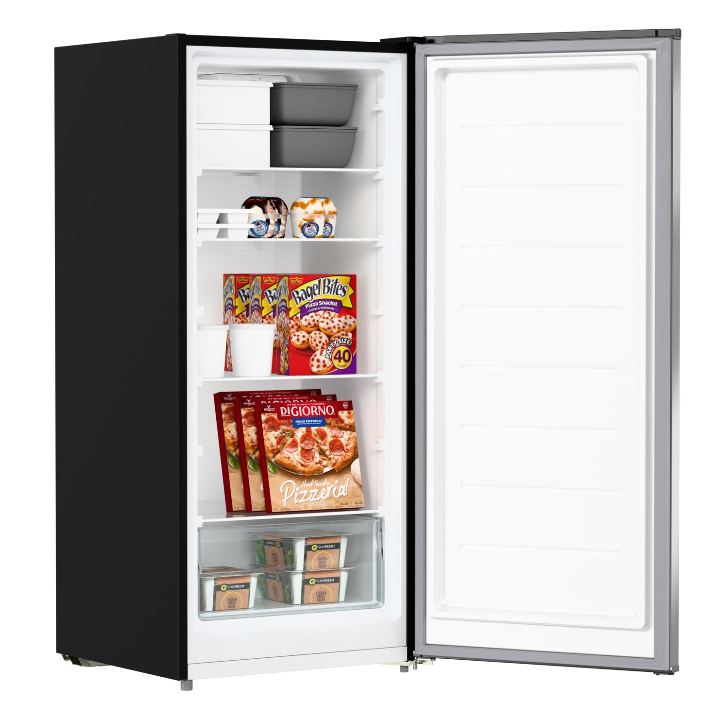 KoolMore 7 Cu. Ft. Garage Ready Convertible Upright Manual Defrost Freezer/Refrigerator in Stainless Steel