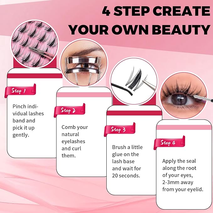 Manga Lash Clusters Kit Eyelash Clusters Eyelashes Anime Lash Clusters With Spikes Eyelash Extension Kit With Lash Bond And Seal Wet Look Spiky Cluster Lashes (cutey kit 120pcs)