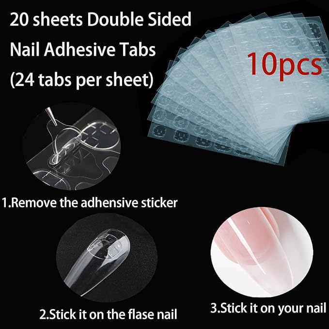 Large Compact Transparent Press-On Nail Storage Box (12 * 9 * 0.8 inch) - 600 Pieces Capacity - Press-On Nail Organizer & Display Storage Box