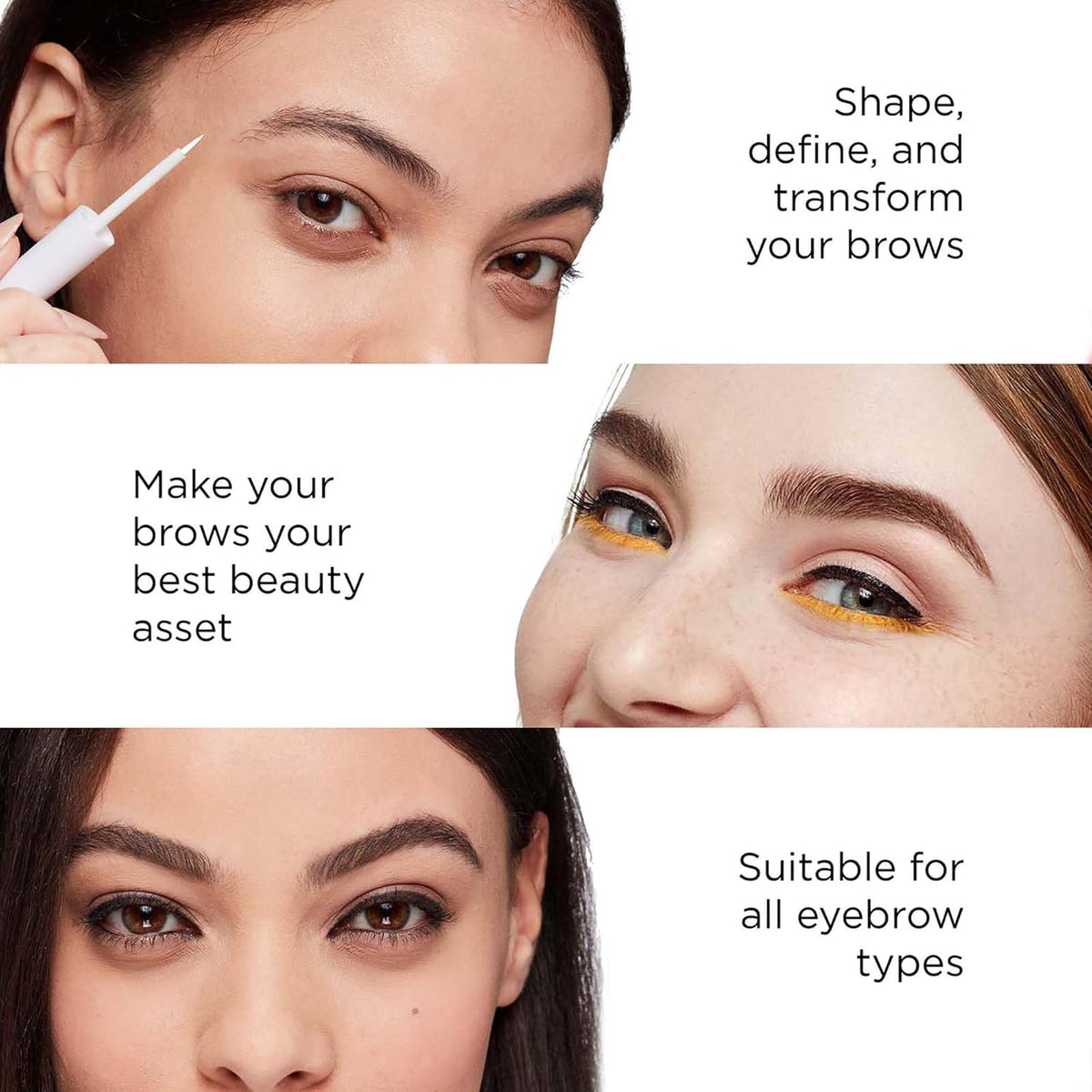 Arches and Halos Angled Bristle Tip Waterproof Brow Pen - Water Based and Smudge Proof Eyebrow Pencil - Extended Wear - Warm Brown - 0.051 oz