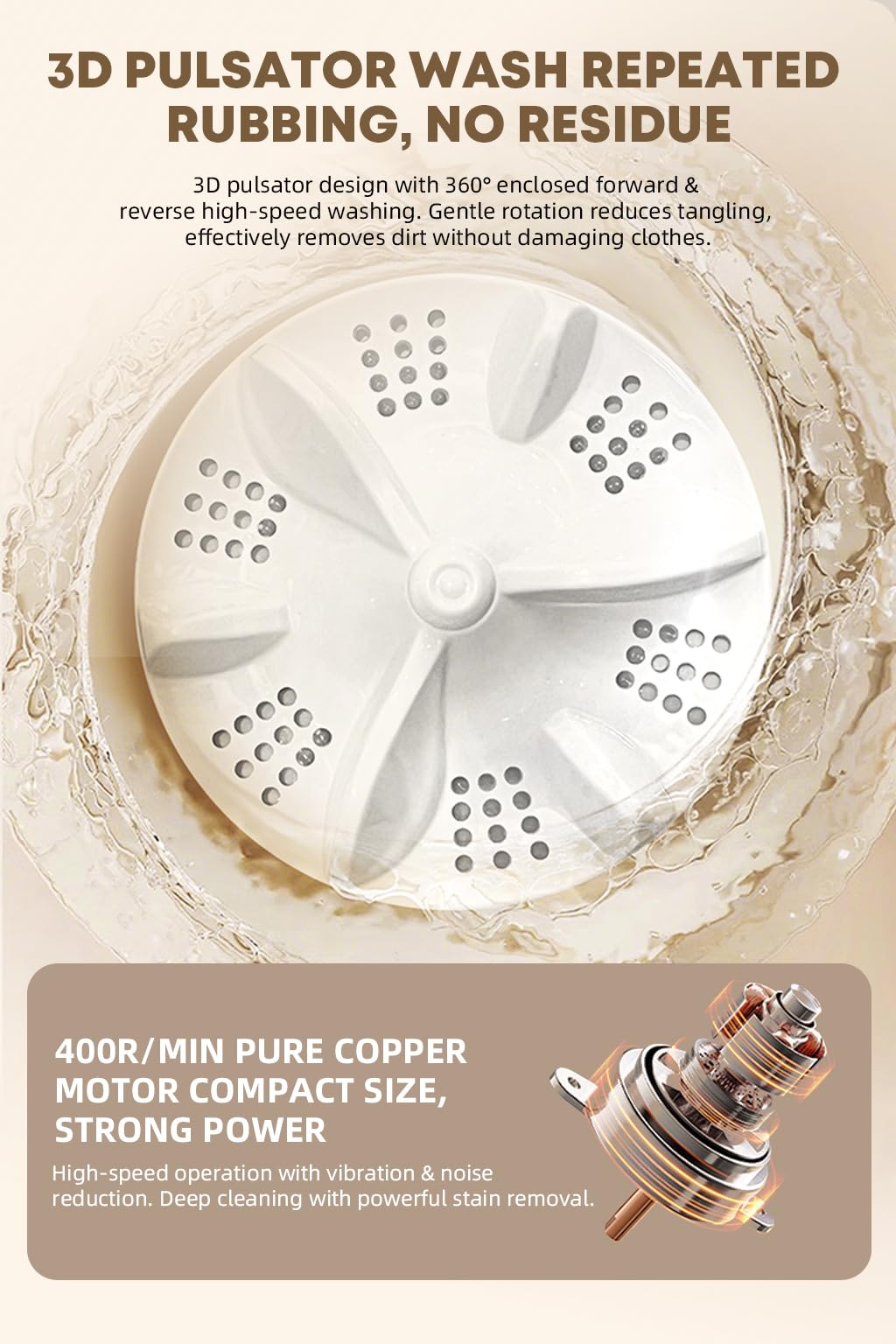 Portable Mini Washing Machine, 4L Washing Machine Cleaning for Underwear, Rechargeable Cordless Compact Washerfor Singles, Apartments RV, Underwear Laundry Washer