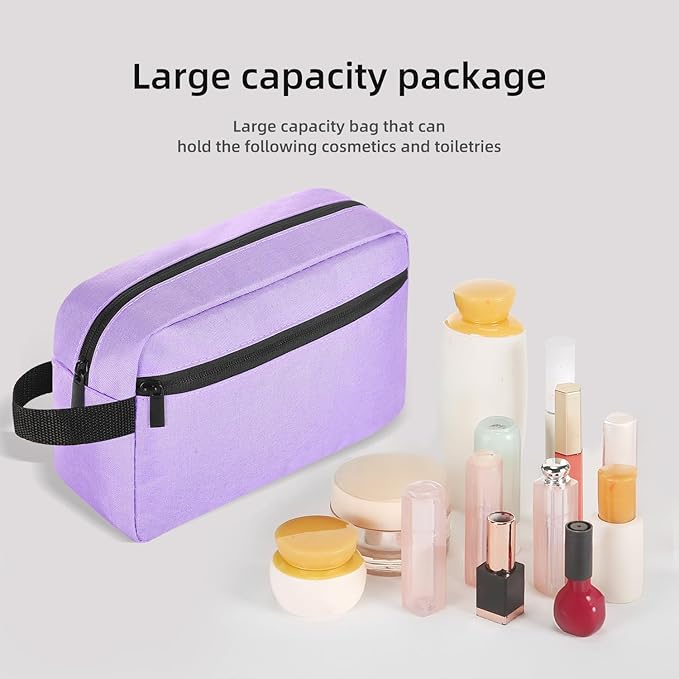 Travel Toiletry bag Toiletry bag for women men Hanging Cosmetic bag Travel accessories for Women Men (Purple)