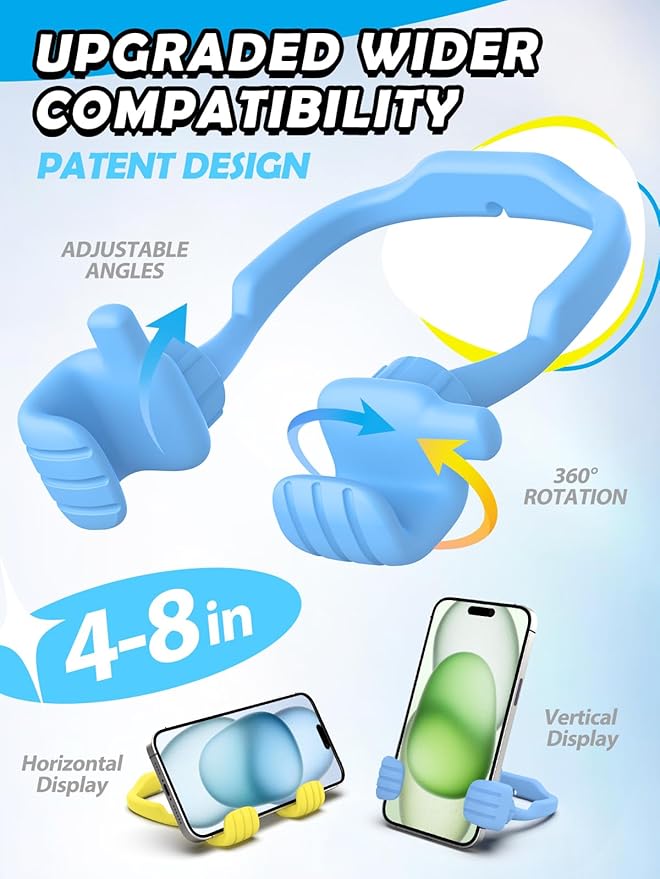 Easter Gifts for Teens Girls Boys Kids Cell Phone Stand: UPGRADE Adjustable Thumbs Up Lazy Phone Holder for Desk Cool Gadgets Fun Birthday Gift Idea for Son Daughter Easter Basket Stuffers Cute Things