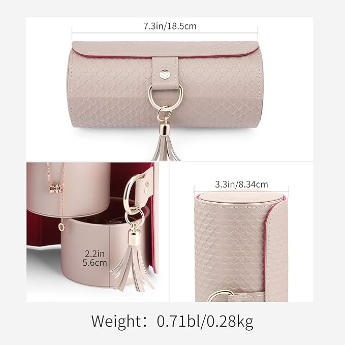 VLANDO Viaggio Mothers Day Gifts Her - Small Jewelry Case Box - Travel Essential Accessories for Women, Travelers, Couples, Mom, Friends, Bridesmaid