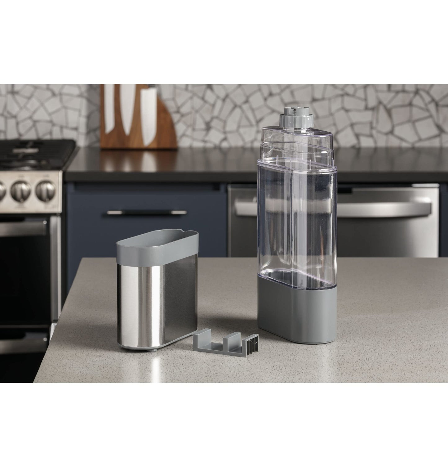 GE Profile Opal | Side Tank for 2.0 Opal Nugget Ice Maker | Easy Attachment to Opal Ice Machine | 0.75-Gallon Tank | Allows for 3X More Ice Before Refill | Stainless Steel (P4AAKASSPSS)