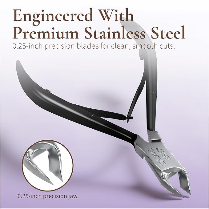 Professional Cuticle Cutter Stainless Steel Cuticle Nippers with Sharp Blades and Double Spring Cuticle Clippers - Nail Cuticle Trimmer Tool for Manicure & Pedicure Beauty at Home/Spa/Saloon