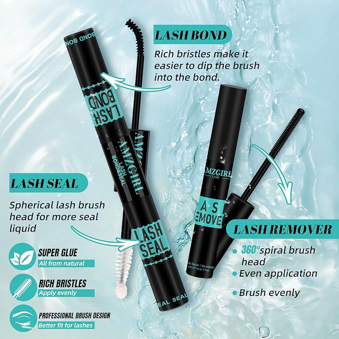 Lash Extension Kit,168Pcs DIY Eyelash Clusters with Bond and Seal Glue Waterproof,Eyelashes Remover for Cluster Extensions for Beginner,Lashes Applicator Tool(Medusa,D-Mix8-16mm Kit)