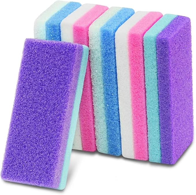 NYQIUGER 6Pcs Professional Pedicure Foot Pumice Stone for Feet Skin Callus Remover and Scrubber for Dead Skins Sided