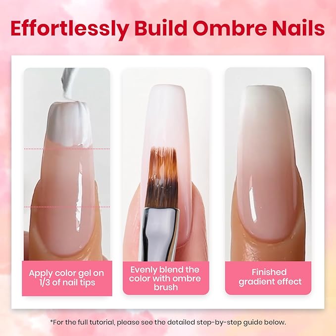 Beetles Nail Art Brush 1Pcs Ombre Gel Nail Art Design Pen Painting Tools Ombre Gradient Fingernail Brush Nails Cleaning Brushes Nails Salon Diy at Home