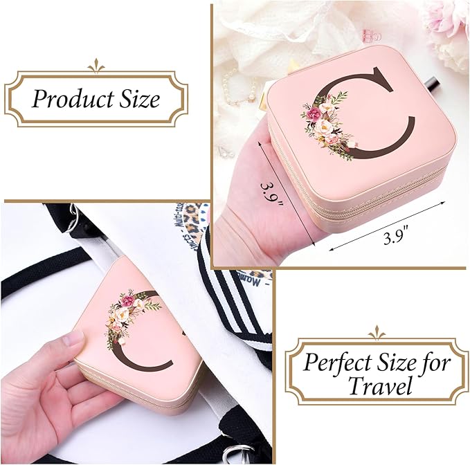 Preppy Travel Easter Basket Stuffers for Teen Girls, Travel Jewelry Box Personalized Birthday Gifts for Women, Fashion Travel Essentials Trendy Stuff