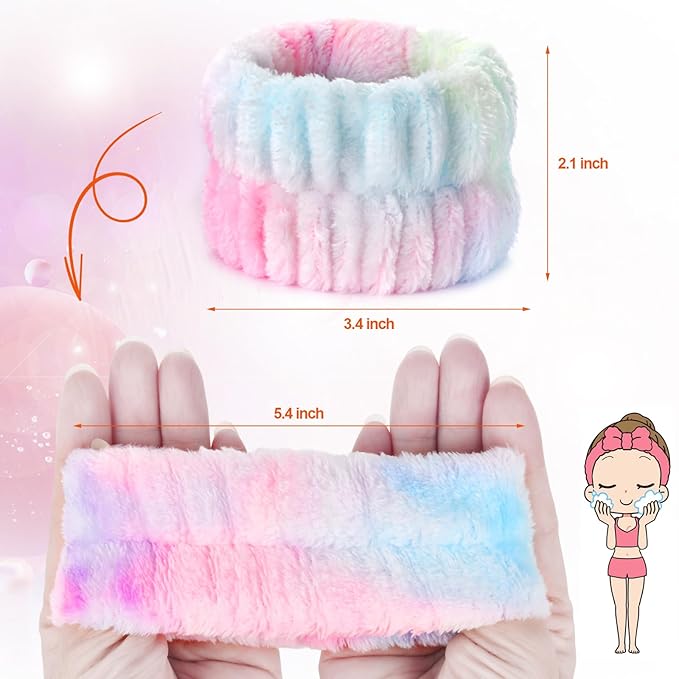 8pcs Wrist Bands for Washing Face Wash Wristbands Wrist Towels Arm Bands for Skincare Makeup Wrist Cuffs Spa Wrist Scrunchies
