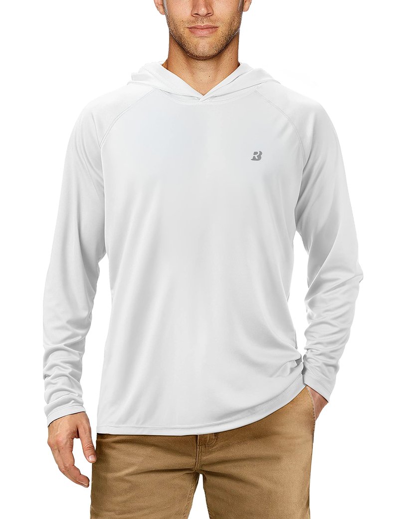 Roadbox UPF 50+ Fishing Shirts for Men Long Sleeve Sun Protection Lightweight Outdoor UV Hiking Shirts