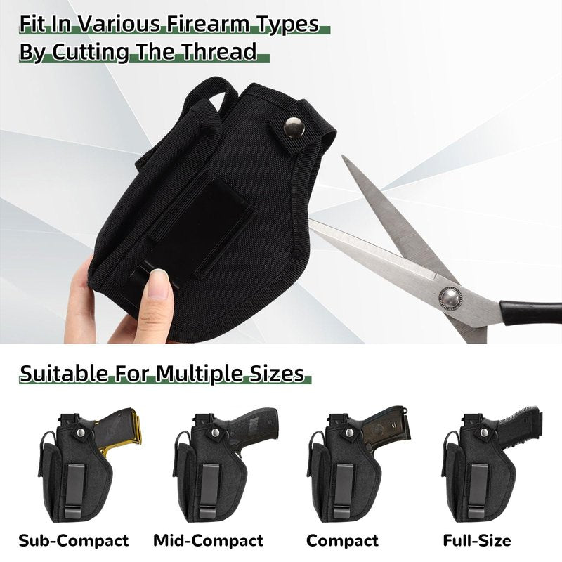 9mm Gun Holster for Men&Women, IWB/OWB Concealed Carry 380 Pistol Holsters, Right&Left Hand Gun Pouch Fits Glock 19/17/26/27/43x, 1911, Sig, S&W M&P, and Similar Handguns