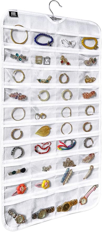 BB Brotrade Hanging Jewelry Organizer,Accessories Organizer,80 Pocket Organizer for Holding Jewelries