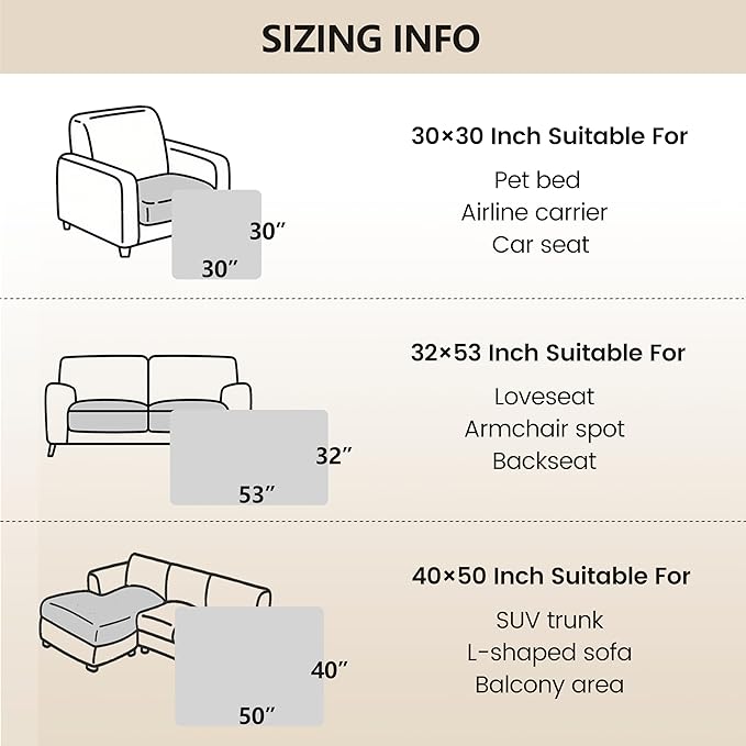 gogobunny 3X Stronger Waterproof Pet Blanket, Scratch Proof Furniture Protector for Dogs Cats, Reversible Cover 40x50 Inch, Dark Grey