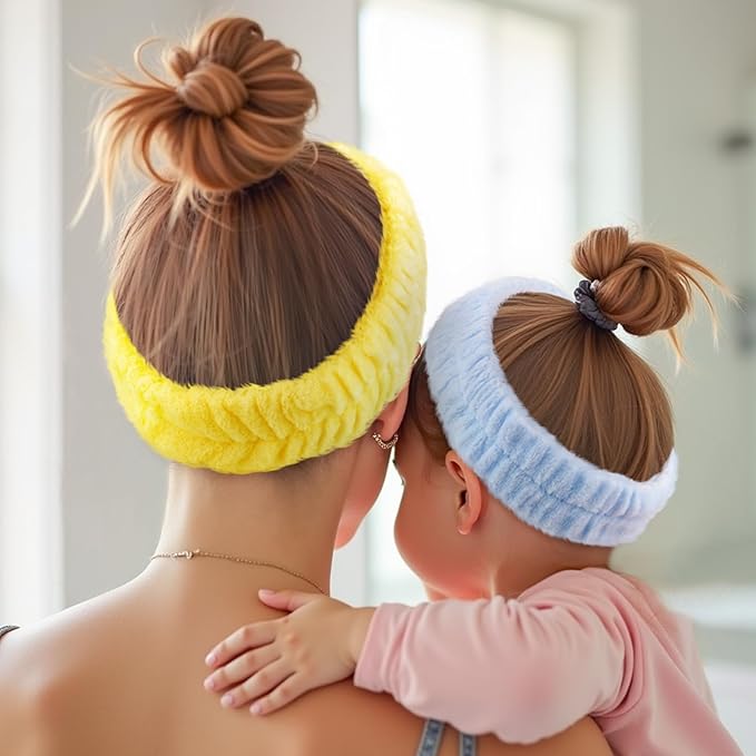 Teenitor Spa Headband, Fluffy Facial 3 Pieces Makeup Headband for Washing Face, Skin Care