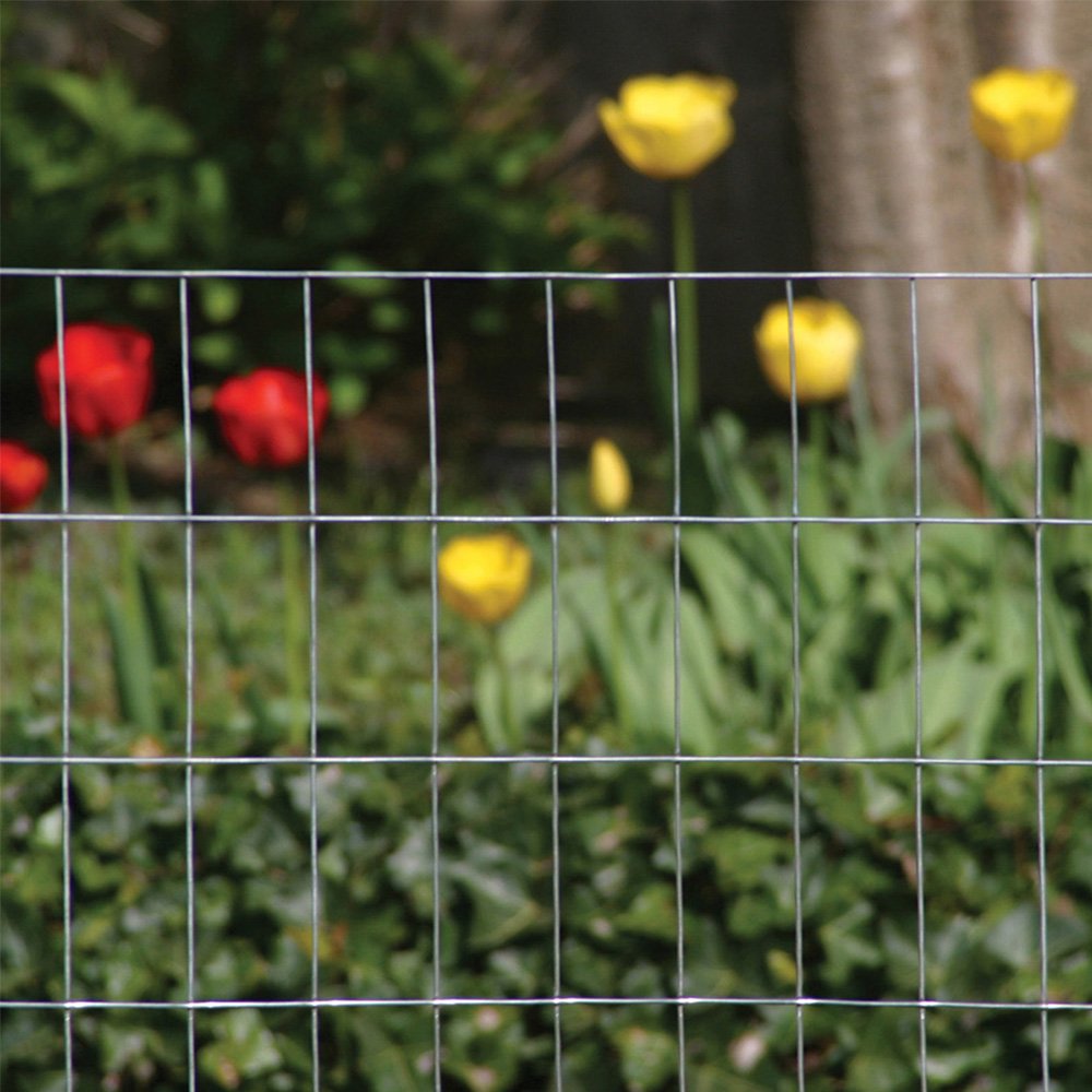 YARDGARD 2 in. x 3 in. Mesh Welded Wire Fence Roll, 36 in. x 50 ft., 16 Gauge Galvanized Steel Fence for Animal Enclosures, Garden Protection and Property Fencing