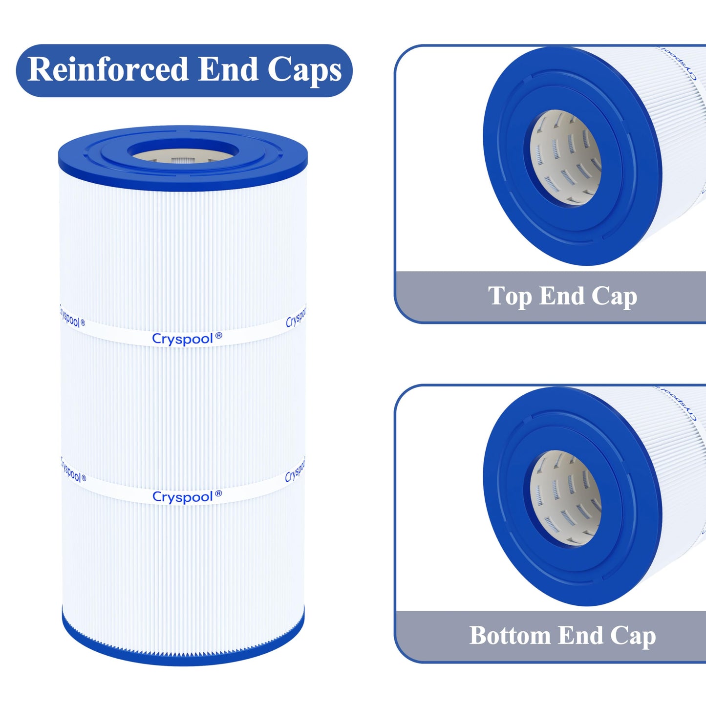 Cryspool® 08047 Filter Compatible with CCX1000RE (CC 1000E), XStream CC1000RE, PXST100, C-8311, FC-1285, 100 Sq. Ft Pool Filter Cartridge, L×OD: 17-3/8"× 8-15/16”, 1 Pack