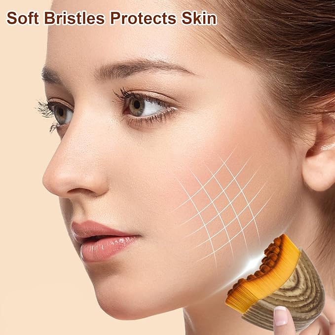 Lymphatic Contour Face Brush, Contour Face Brush Lymphatic Drainage Massager for Face, Ergonomically Designed to Fit The Skin Precisely and Relieve Fatigue (2PCS)