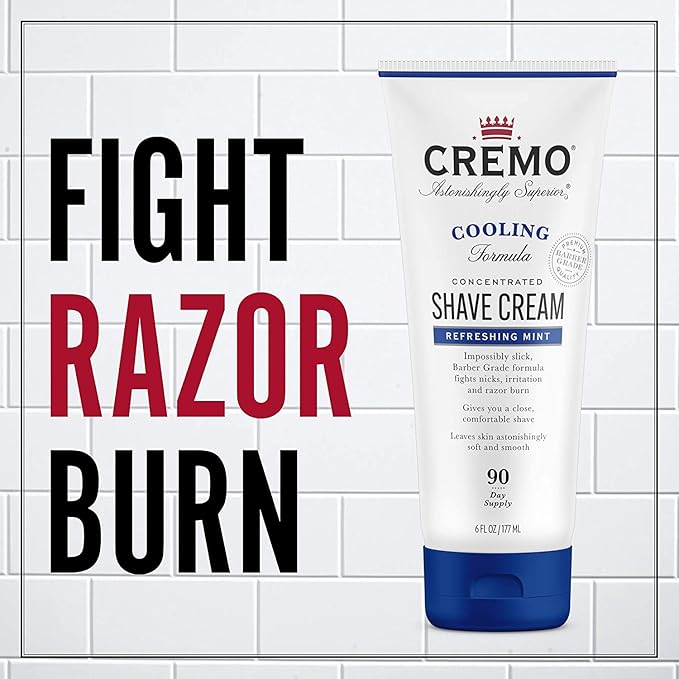 Cremo Cooling Shave Cream, 6 fl oz (Pack of 2)